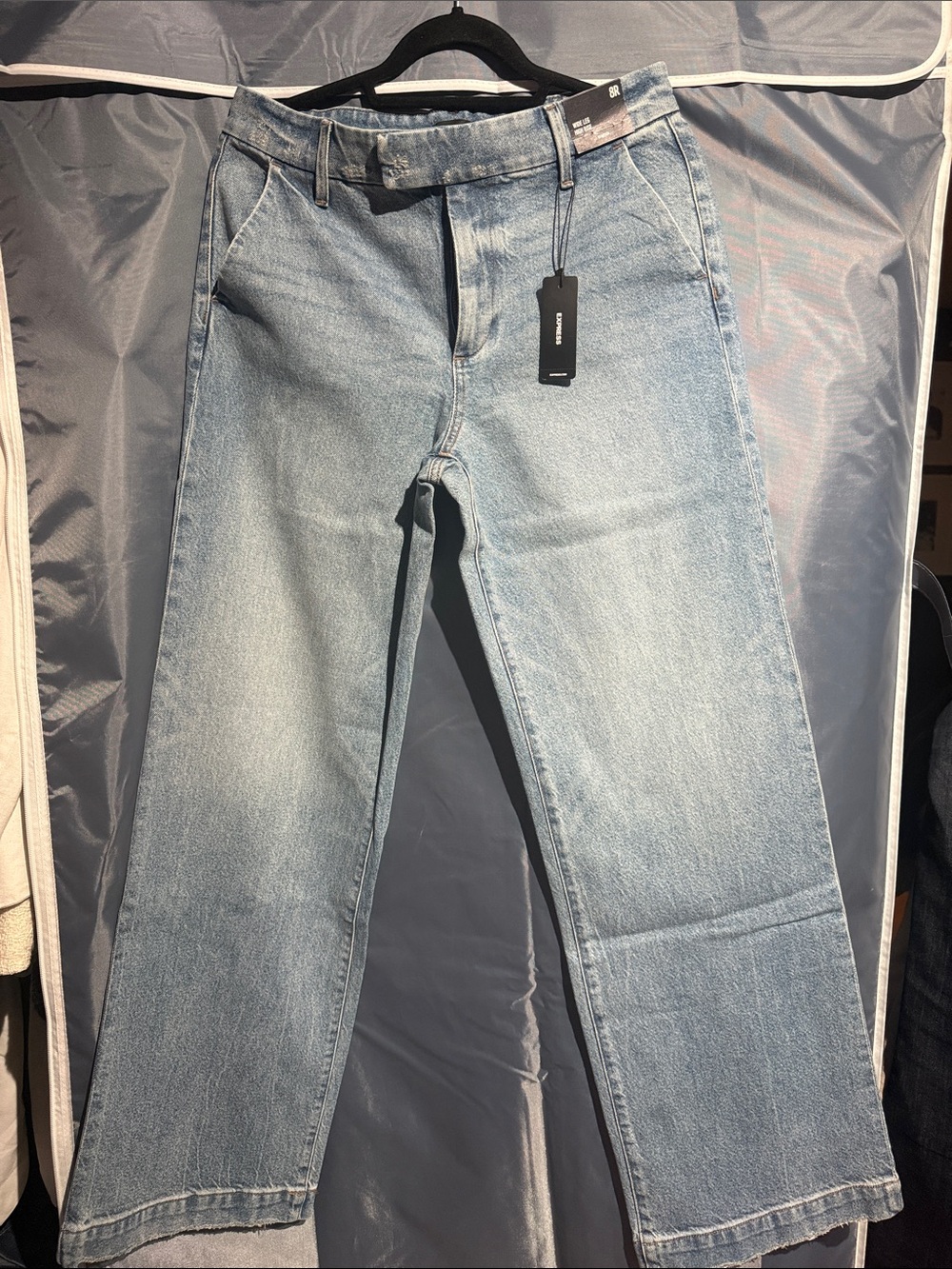 Express Light Blue Straight-Leg Women’s Jeans